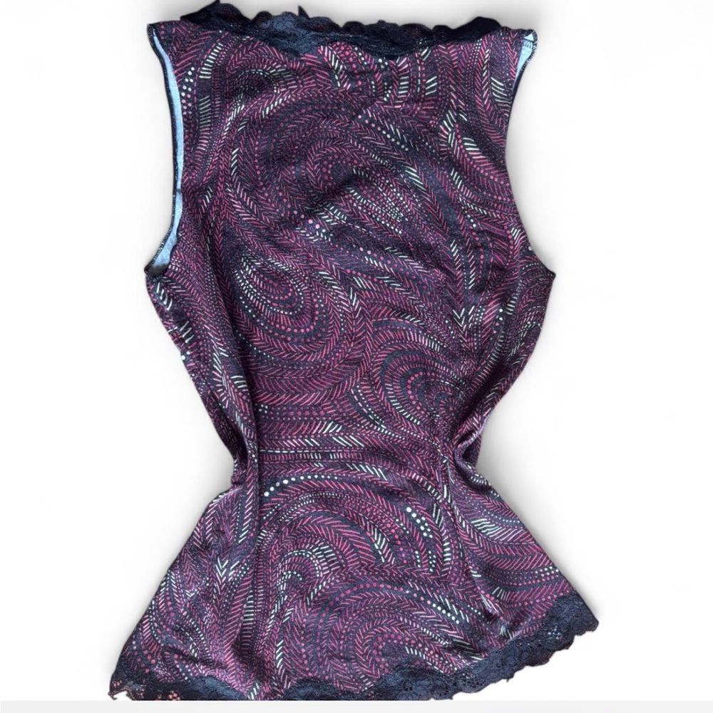 The Limited Black and Magenta Lace Camisole - Picture 2 of 3